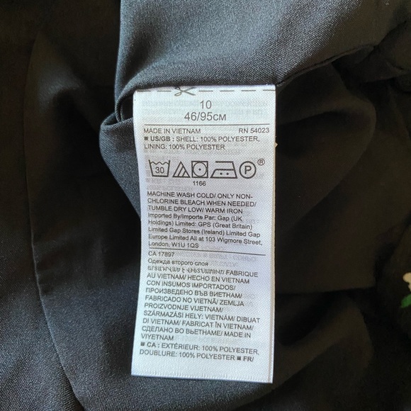 NWT Banana Republic Black Floral Print Ruched Mini Dress Size 10 - Picture 7 of 8